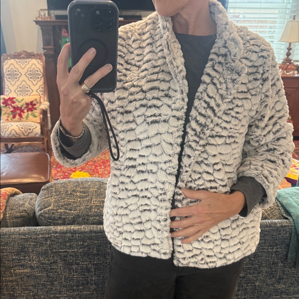Alfred Dunner Cream fur Jacket